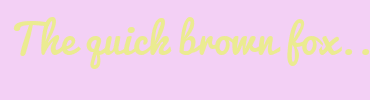 Image with Font Color EBEB91 and Background Color F3D0F5